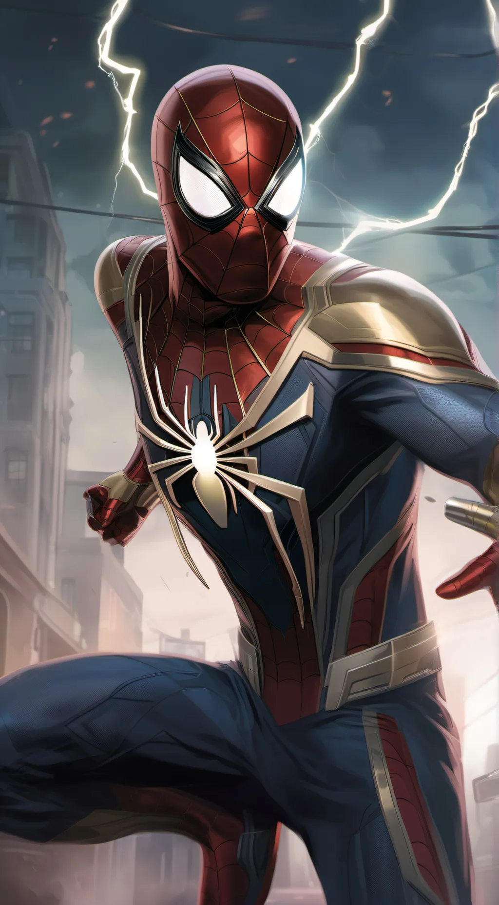 ai character: spider man  background