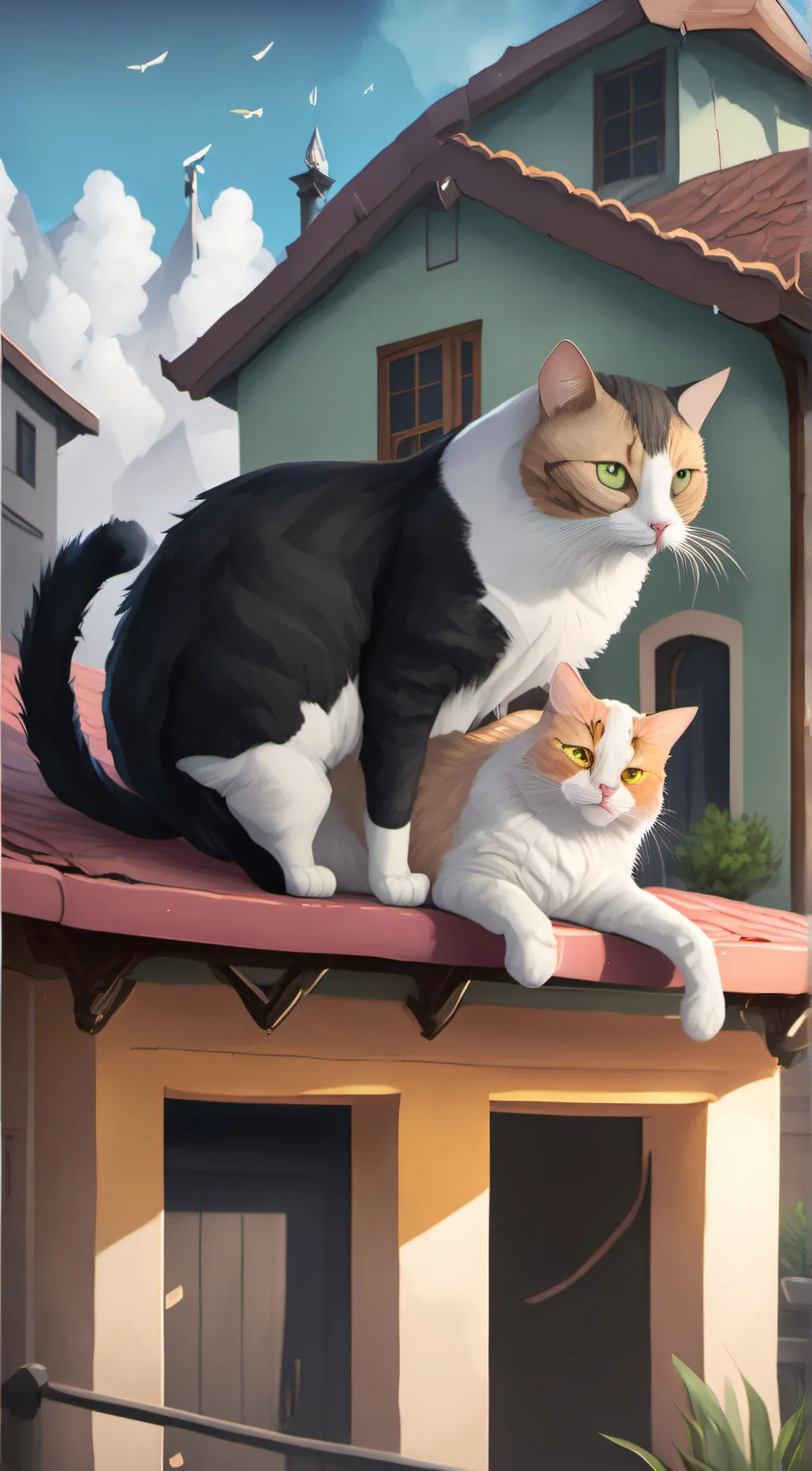 ai character: Cats doing sus 6 background