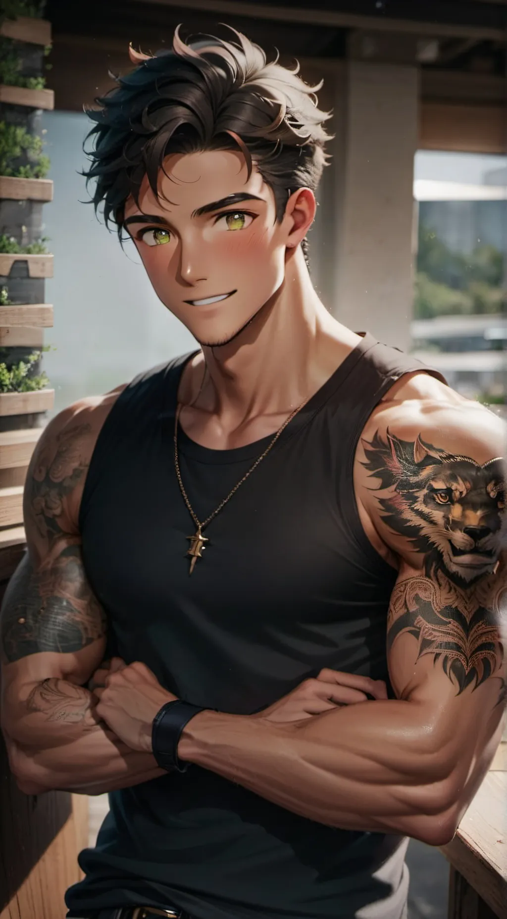 ai character: Carter  background