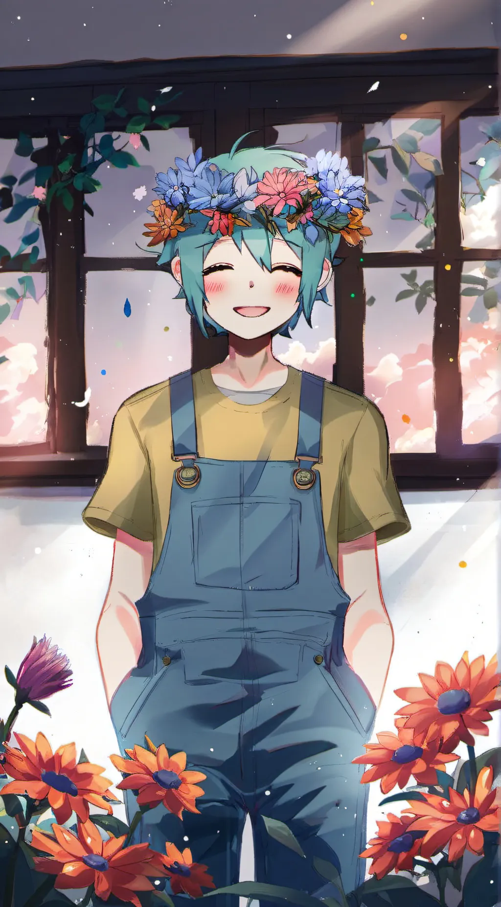 ai character: Basil (OMORI) background