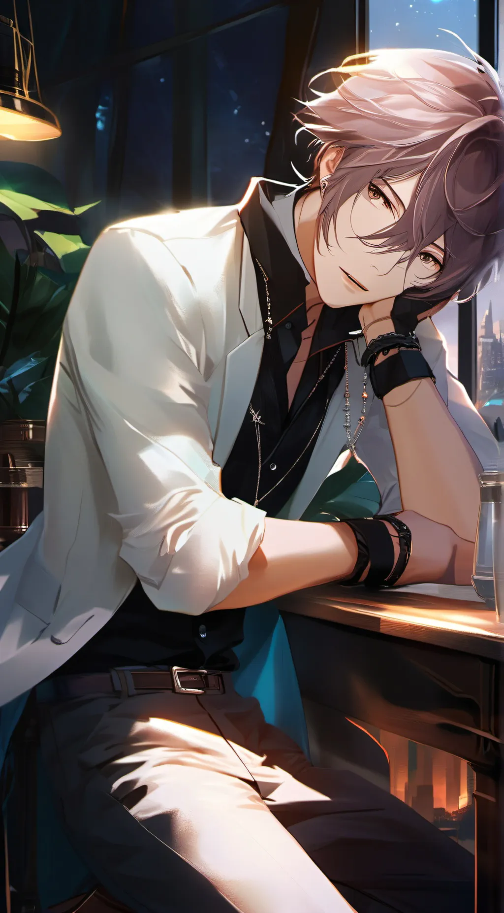 ai character: Scien Brofiise  background