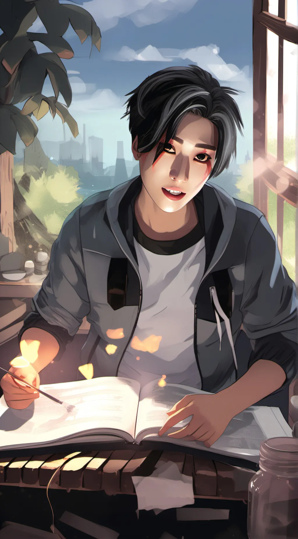 ai character: Han Jisung  background