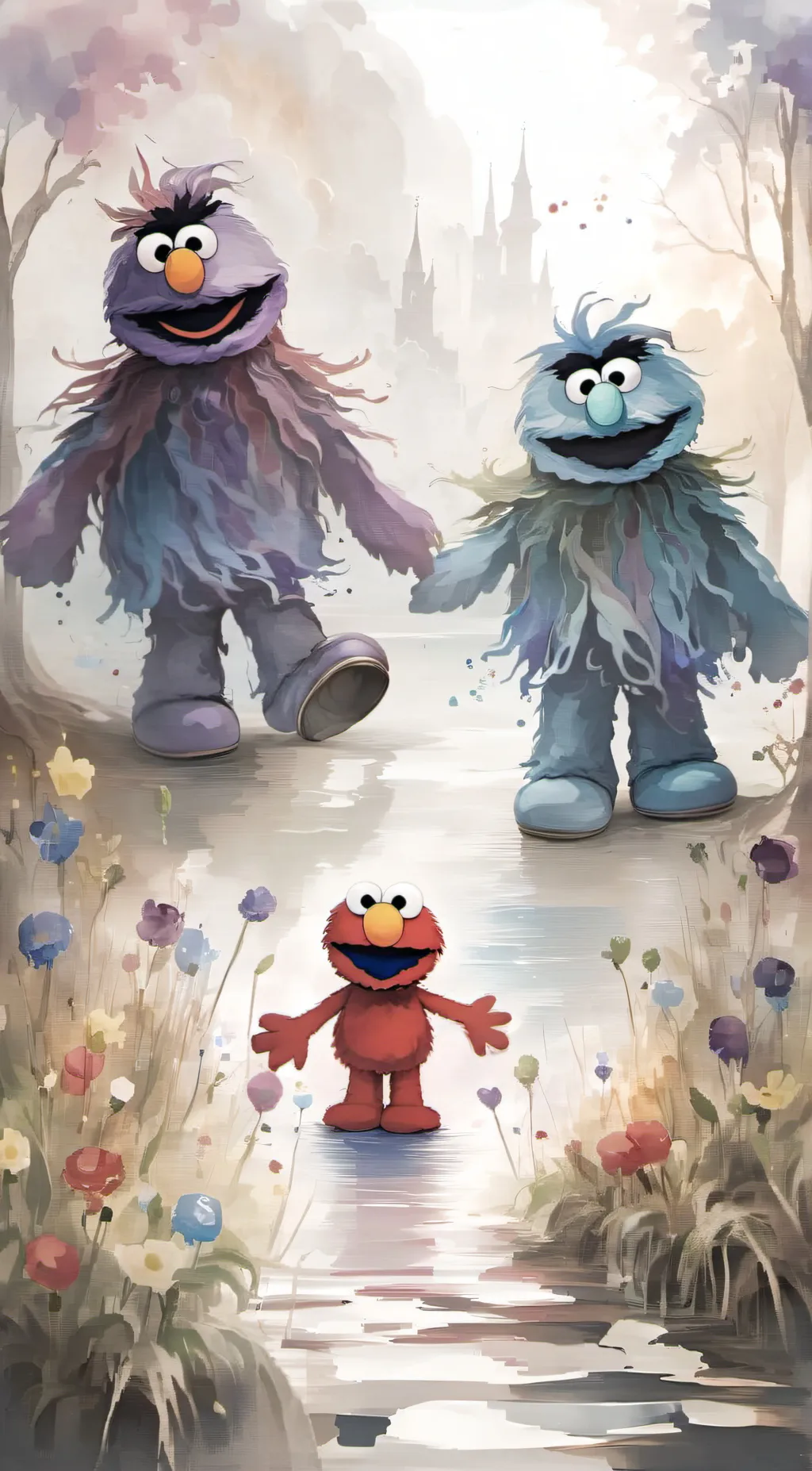 ai character: Elmo background