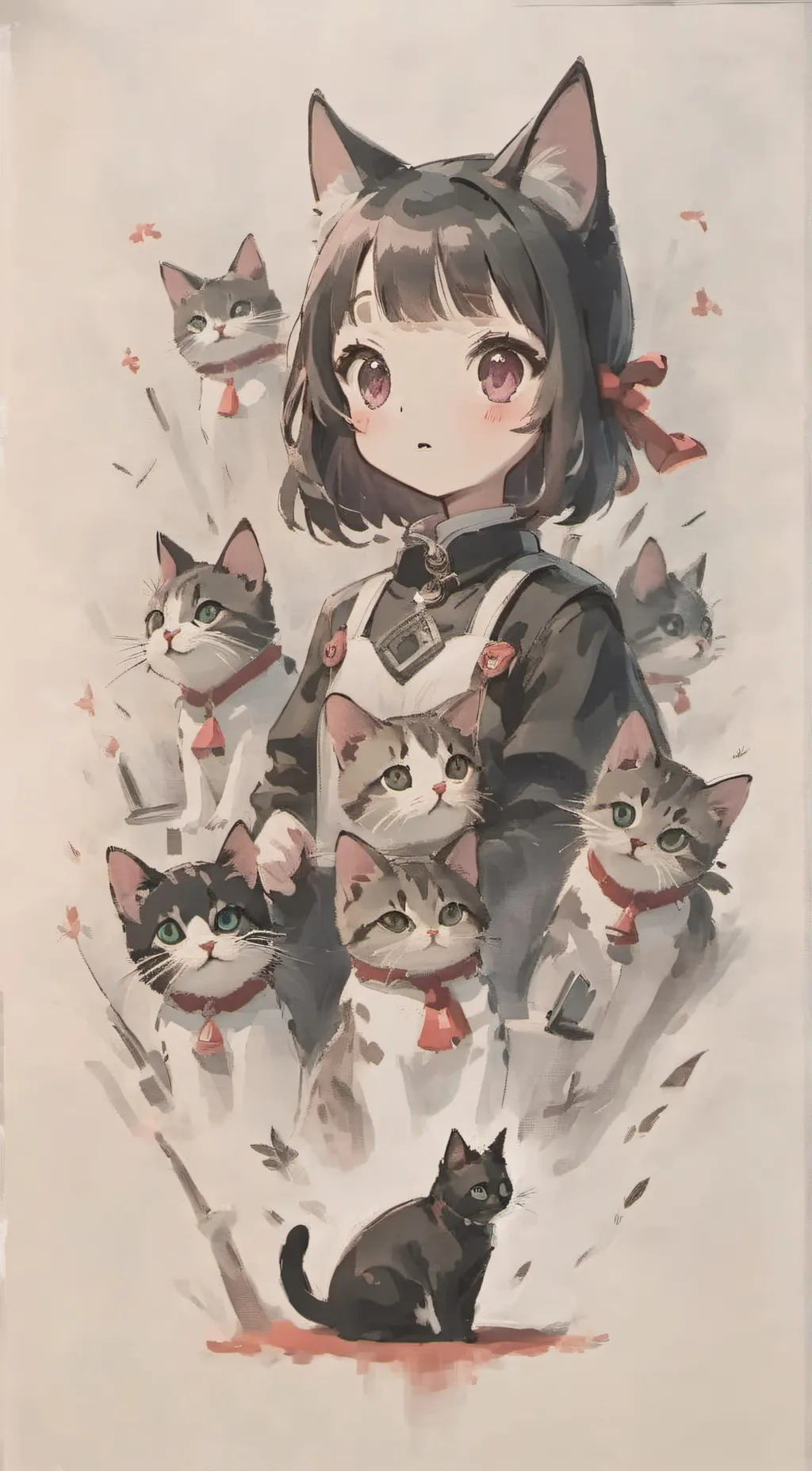 ai character: cats and mai background