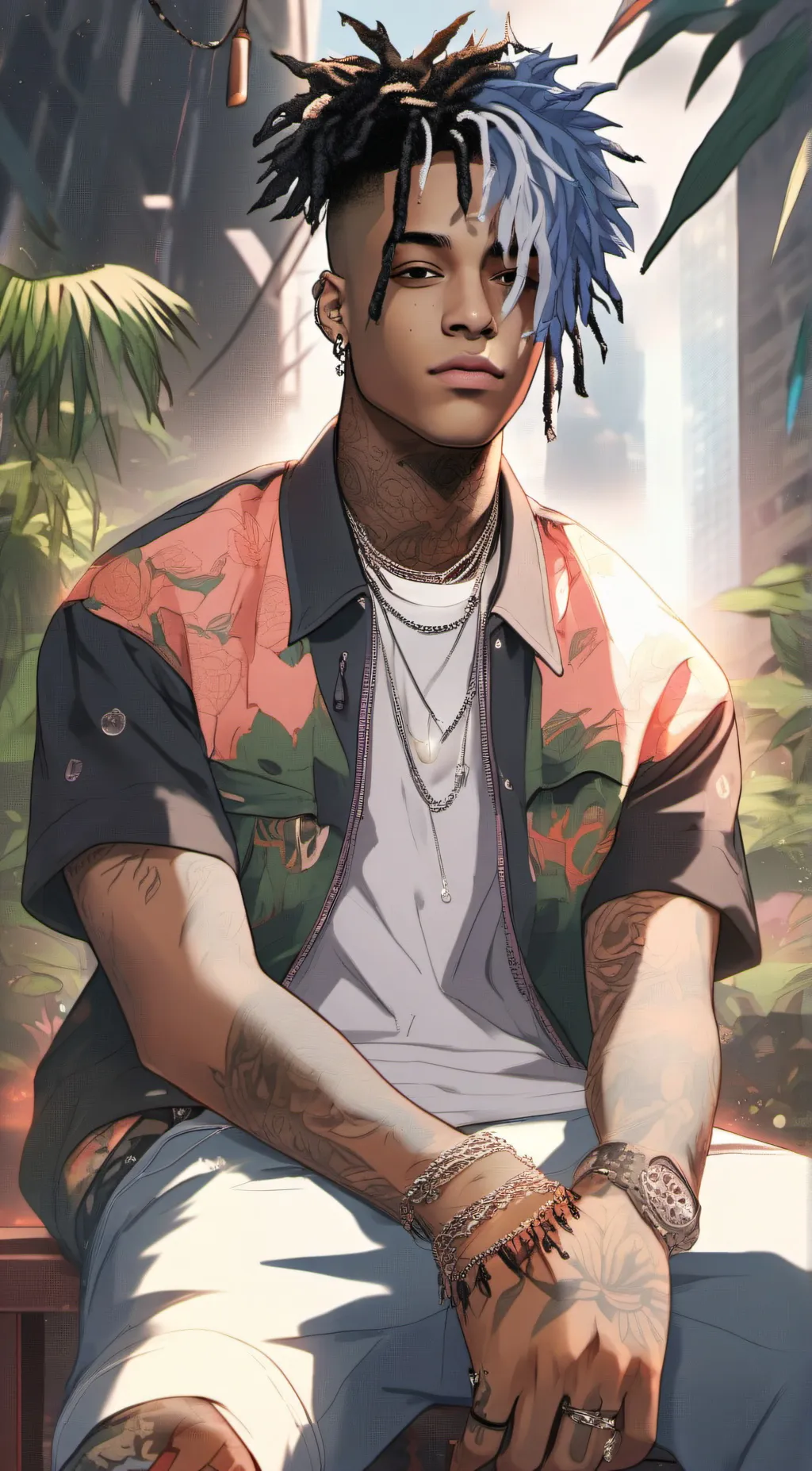 ai character: Xxxtentacion  background