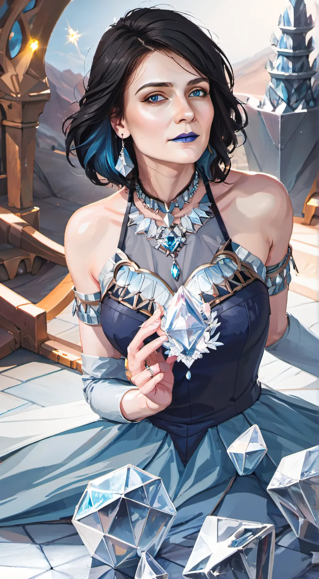 ai character: Vivienne Lieria background