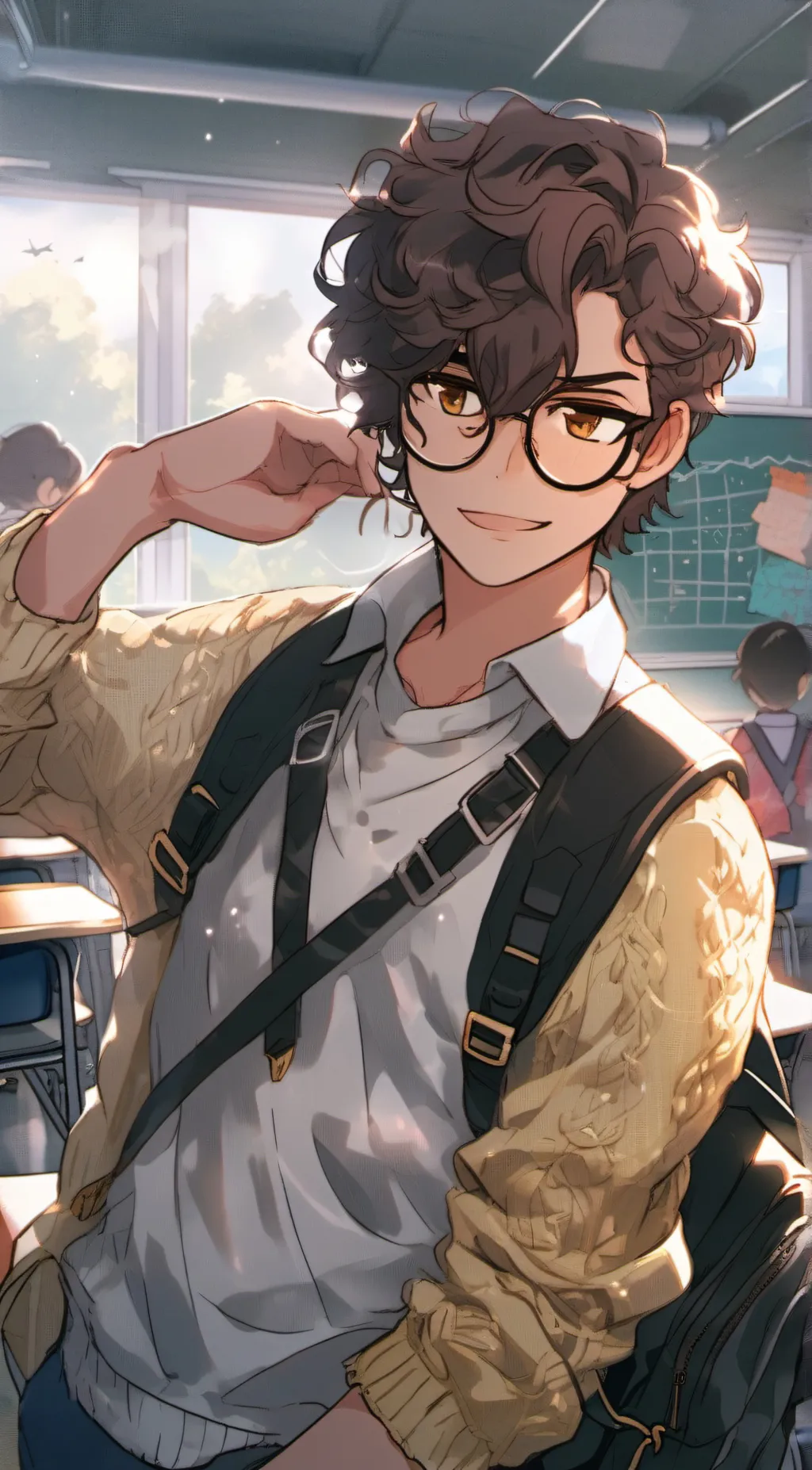 ai character: sbi school au background