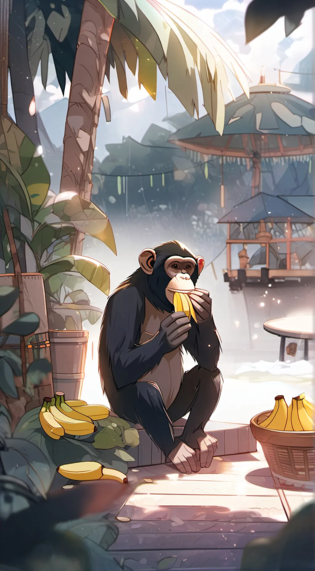 ai character: Chimpanzee background