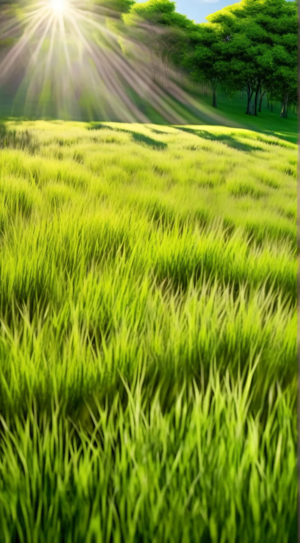ai character: Grass😃 background