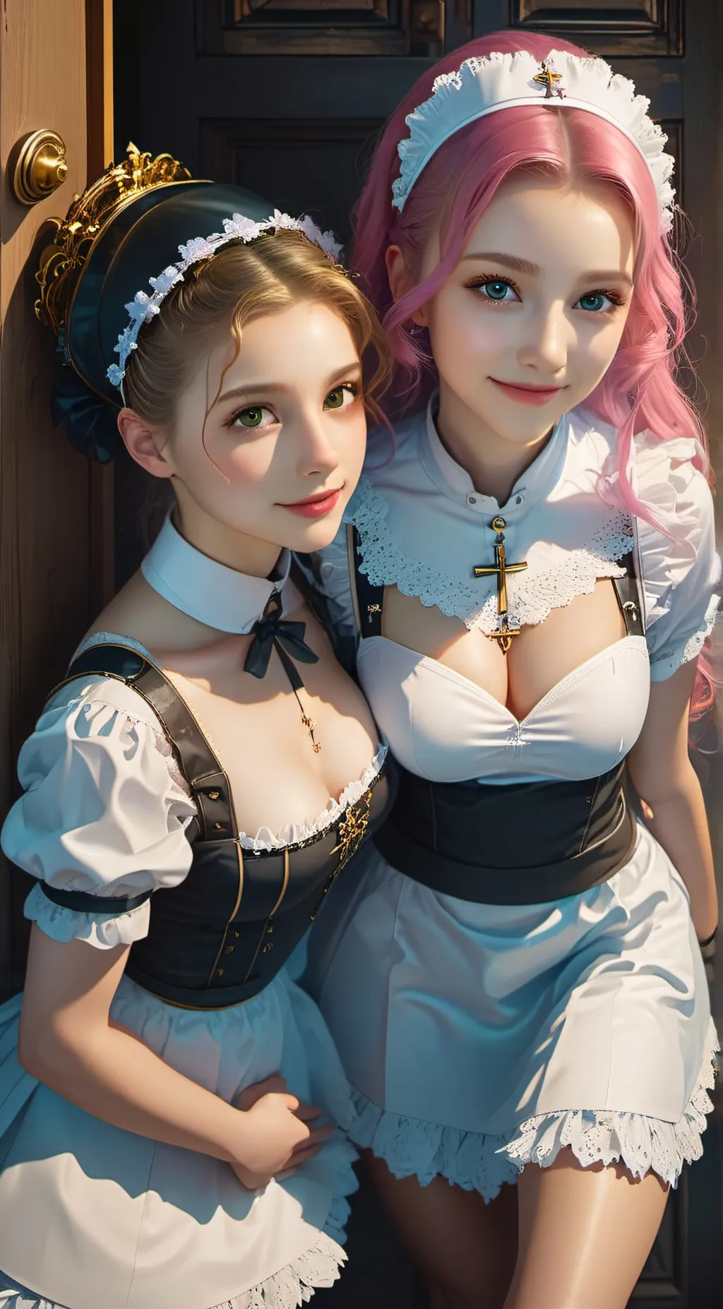 ai character: 金克斯和阿曼尼 background