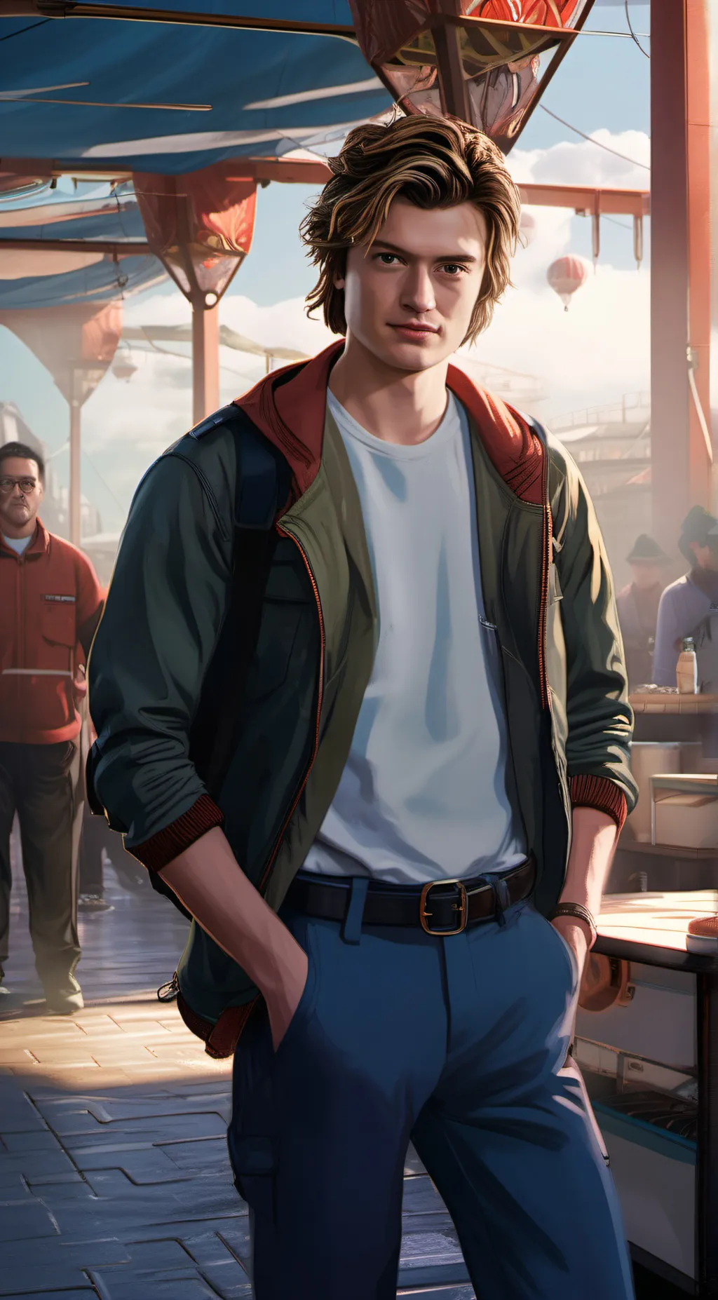 ai character: Steve  Harrington  background