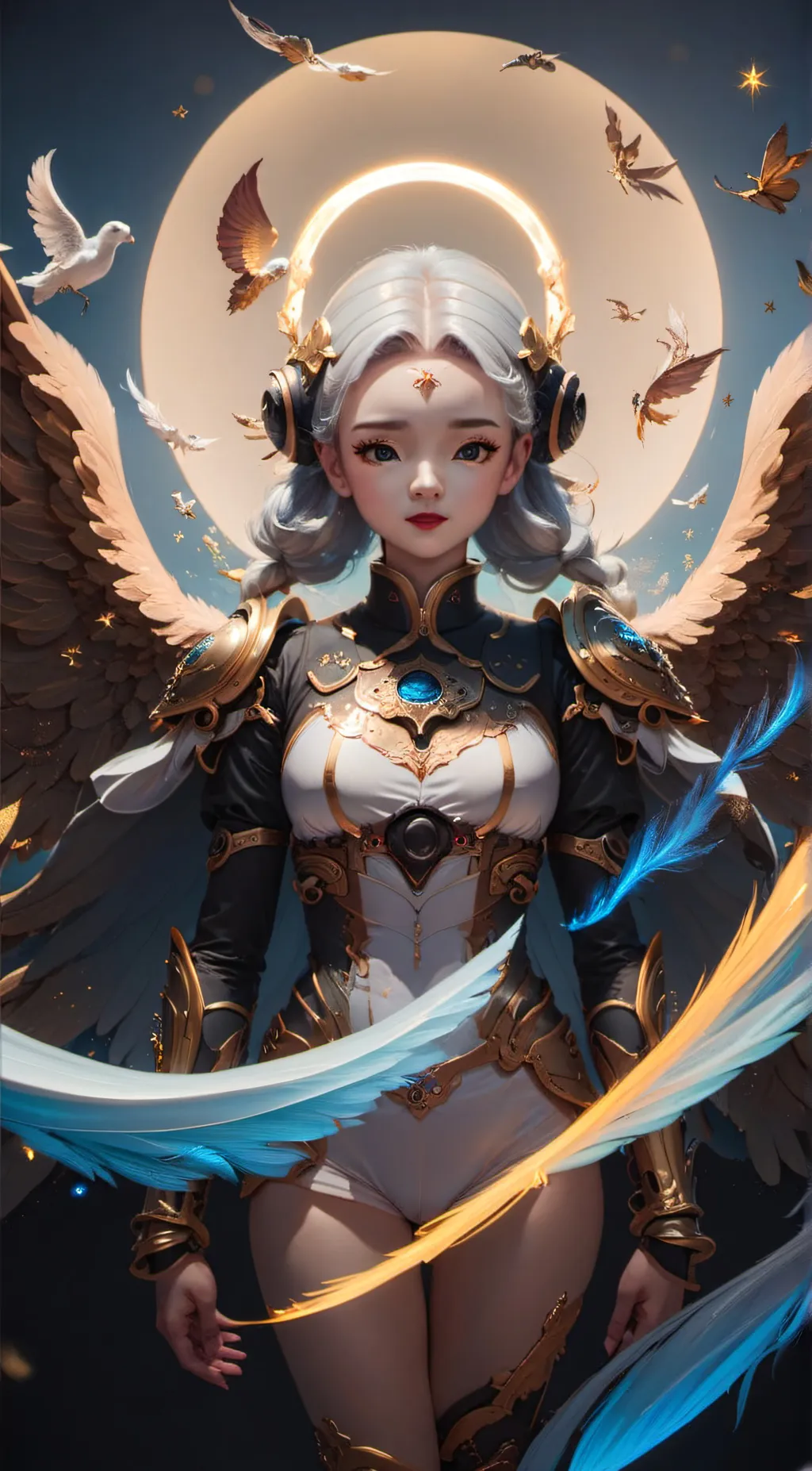 ai character: an angel background