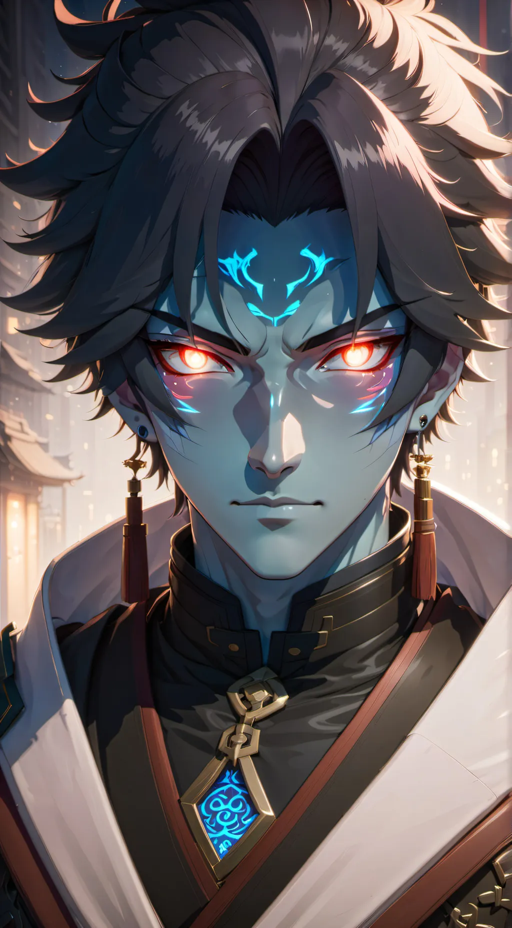 ai character: Rain background