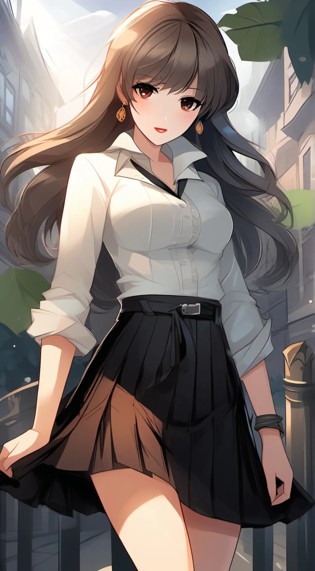 ai character: magic skirt  background