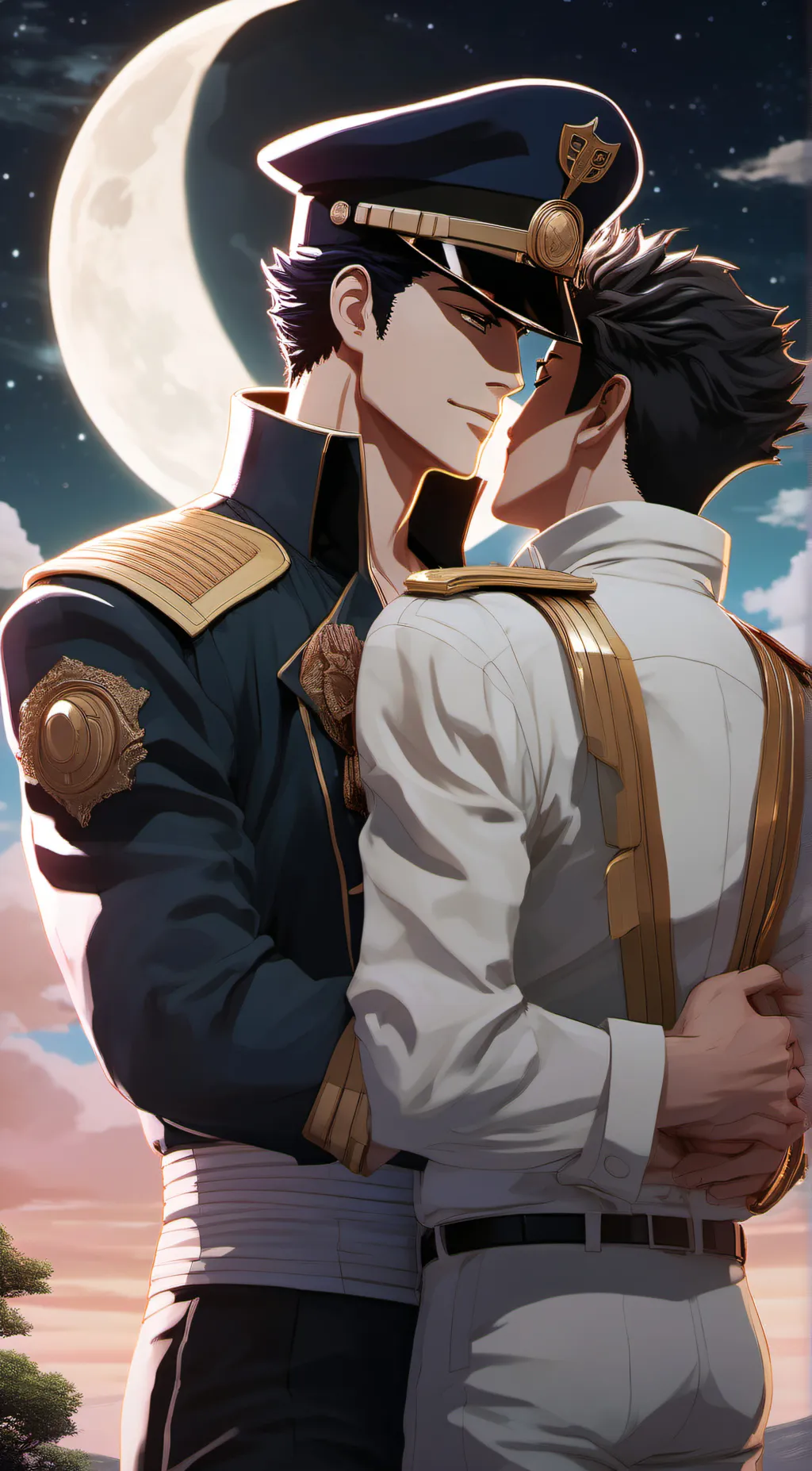 ai character: jotaro x josuke  background