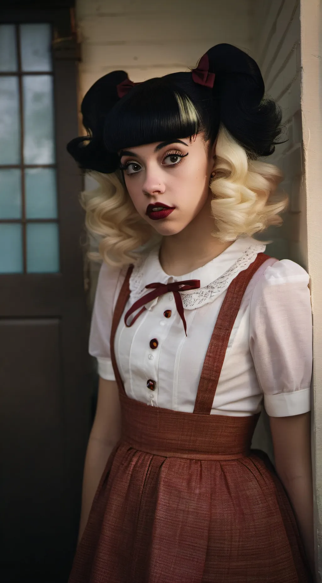 ai character: Melanie Martinez  background