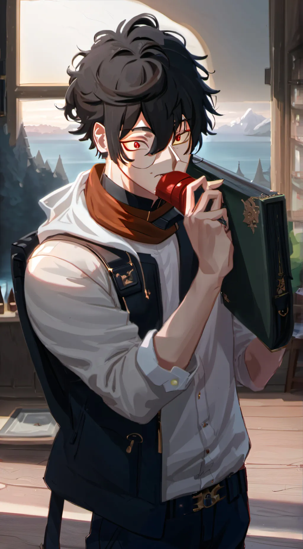 ai character: ein background