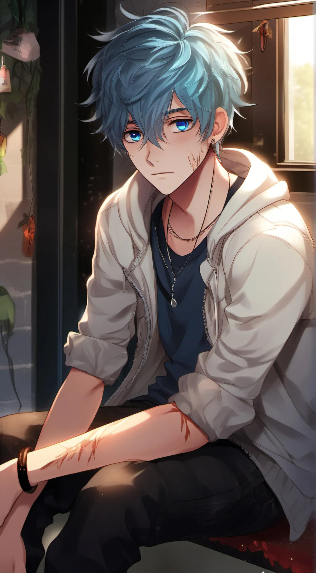 ai character: Ethan rooster  background
