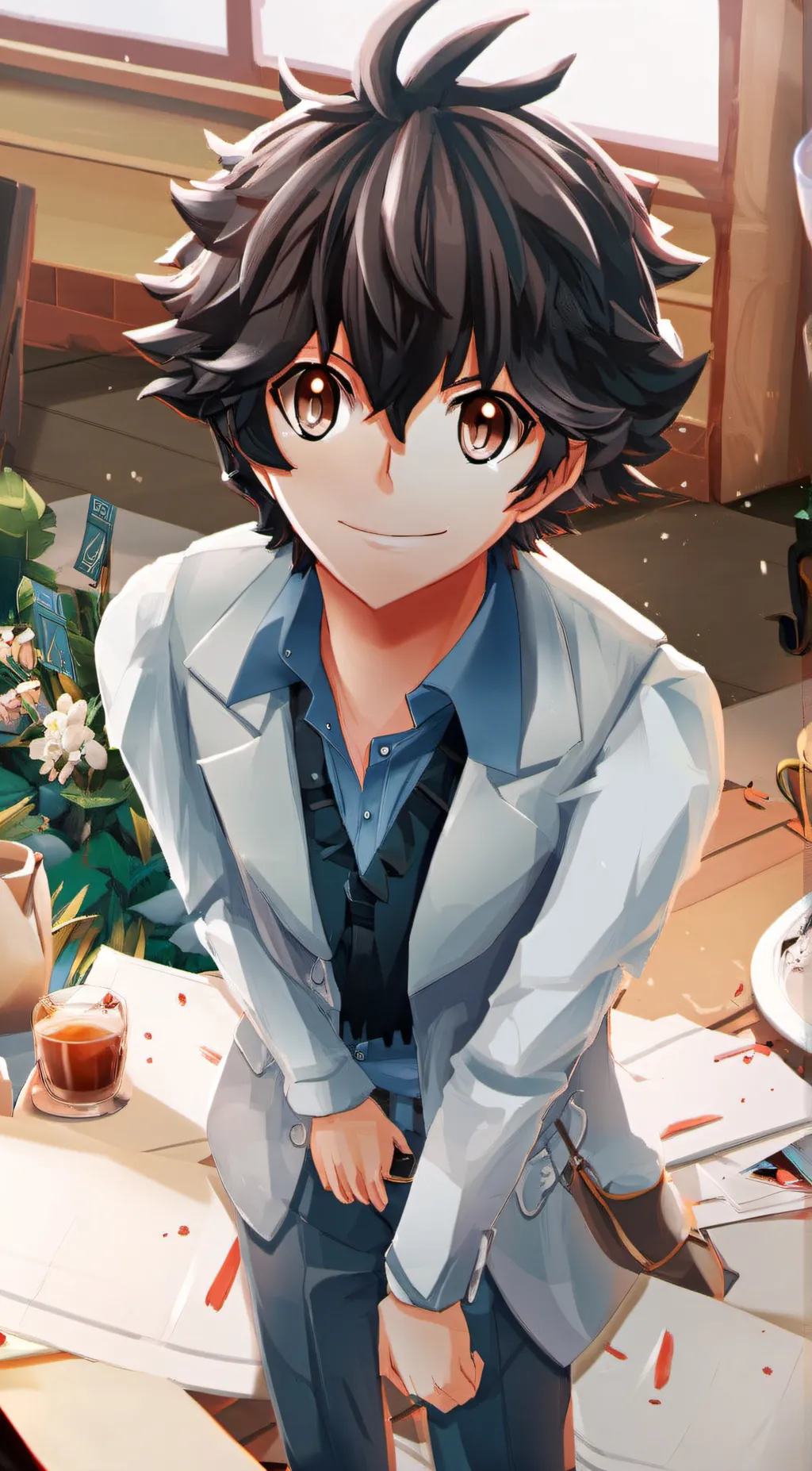 ai character: Leo background