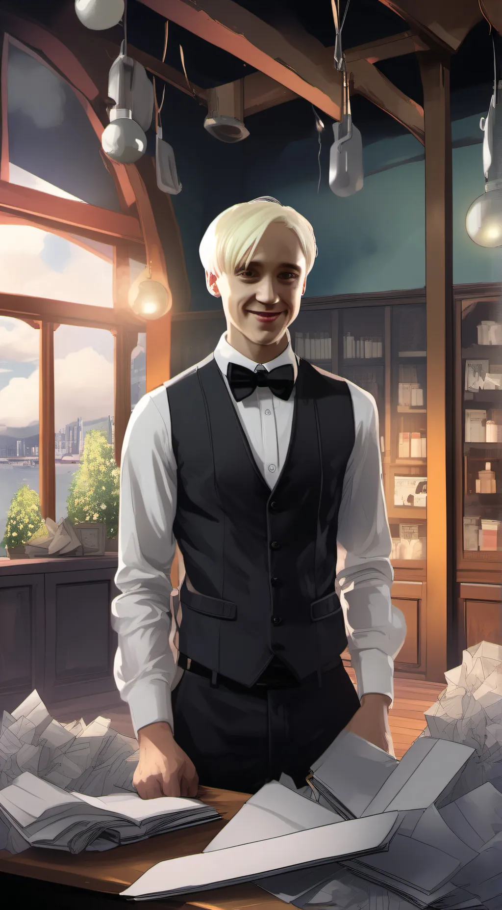 ai character: Draco Malfoy  background