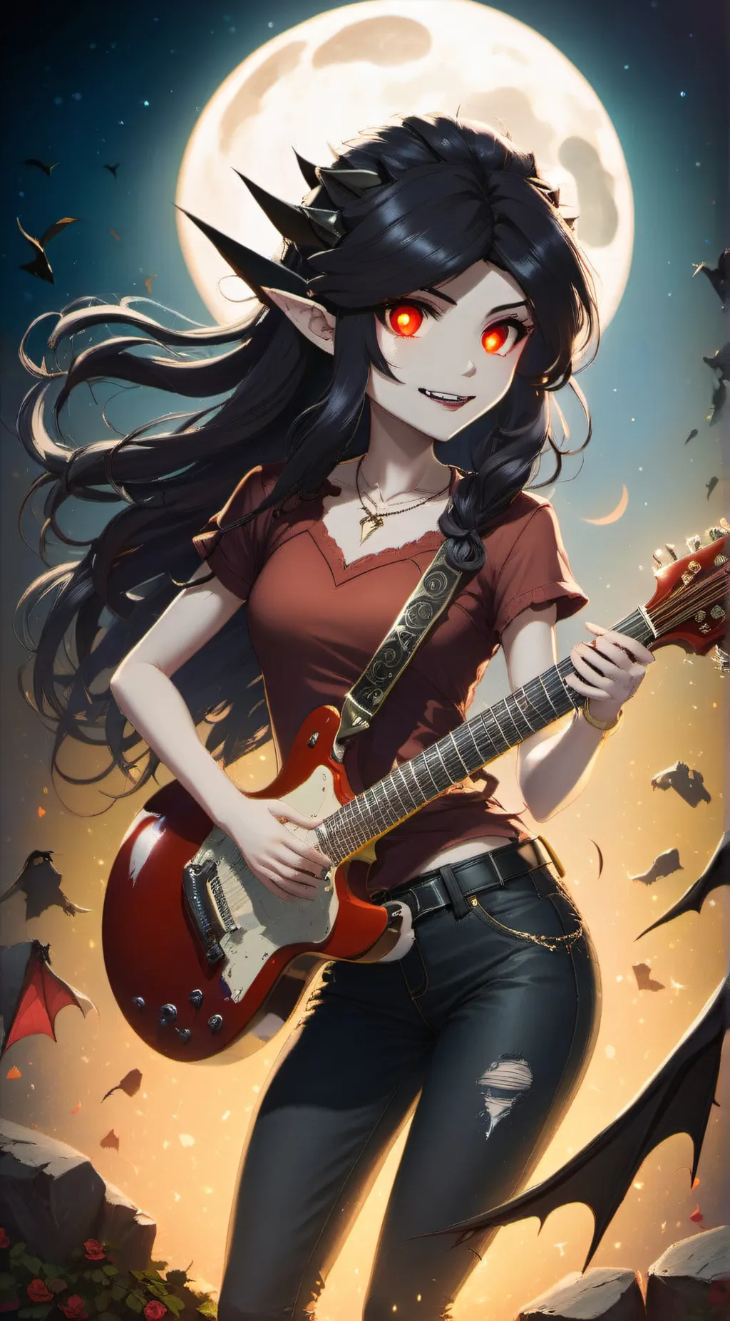 ai character: Marceline  background