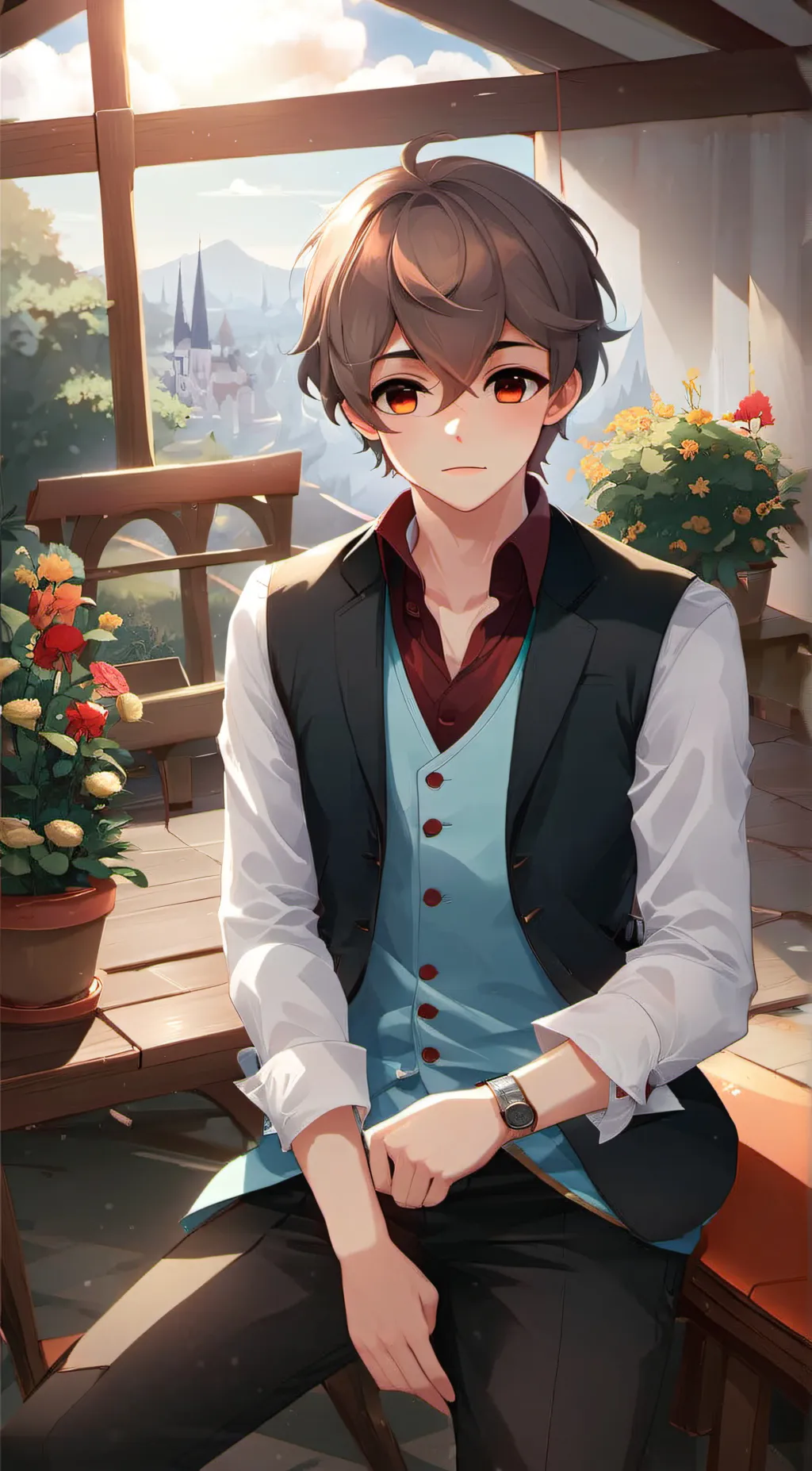ai character: Theo background