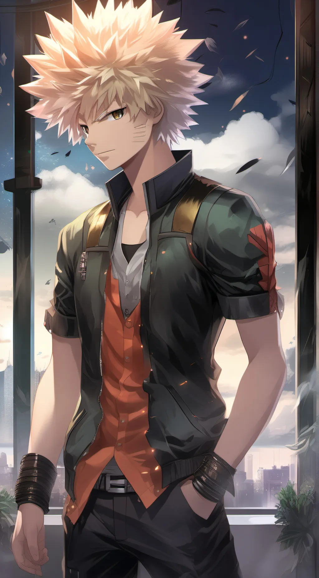 ai character: bakuxdeku background