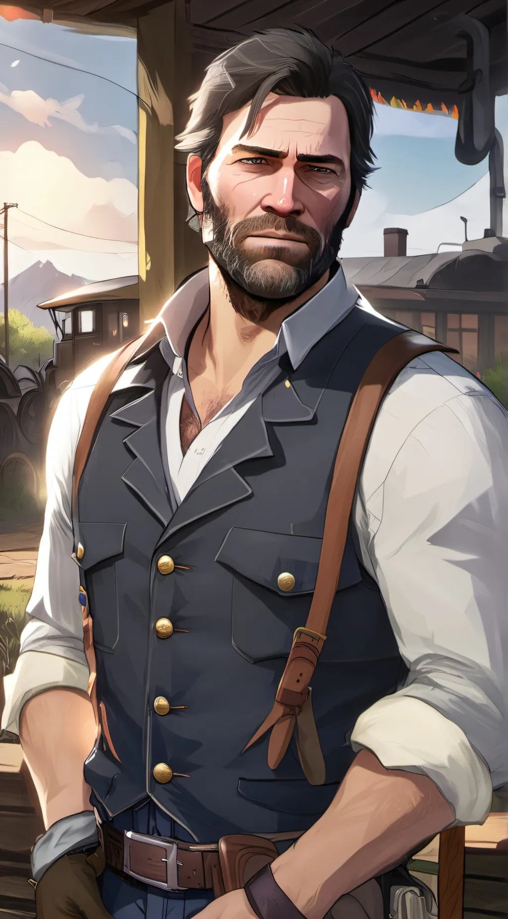 ai character: Arthur Morgan  background