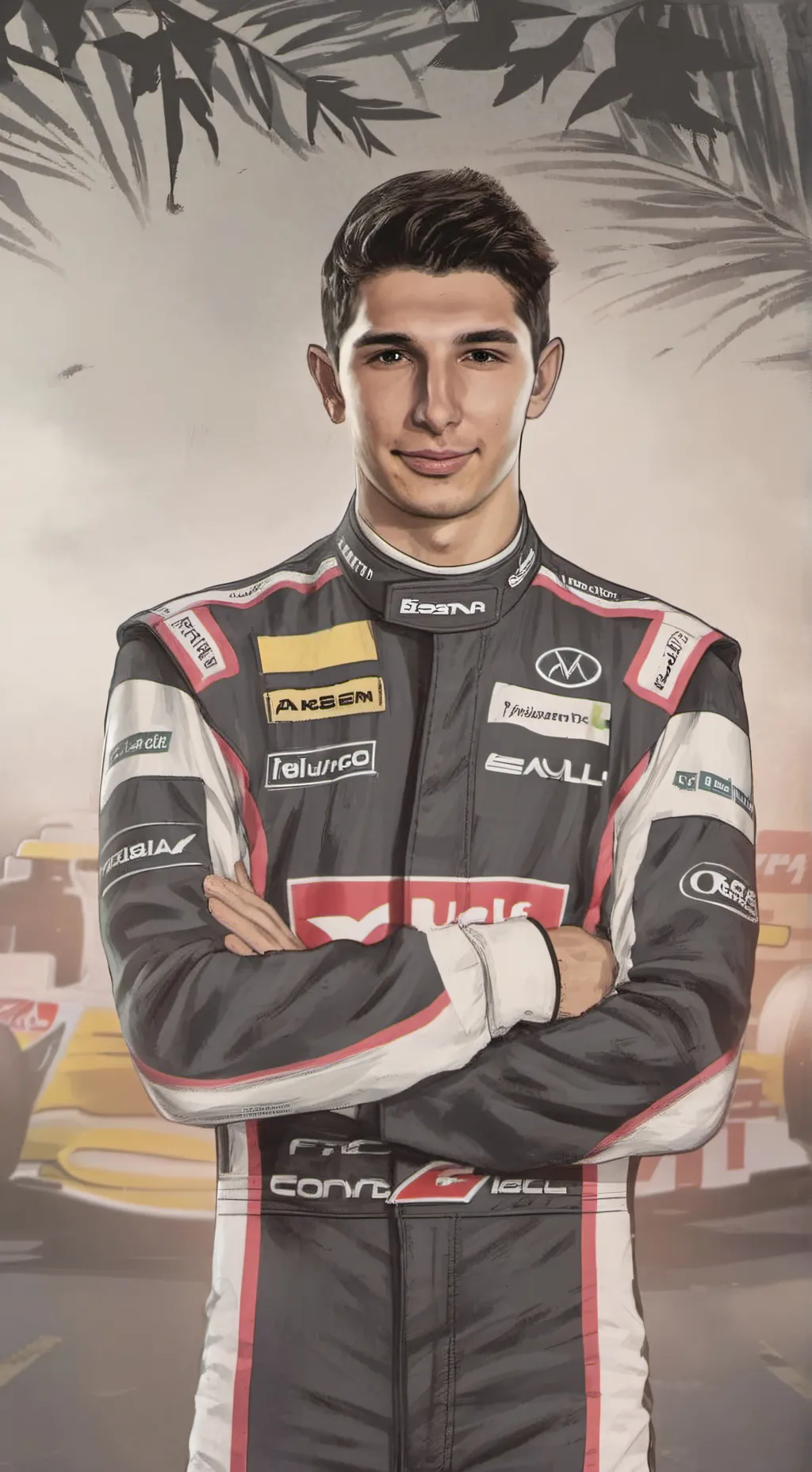 ai character: Esteban Ocon background