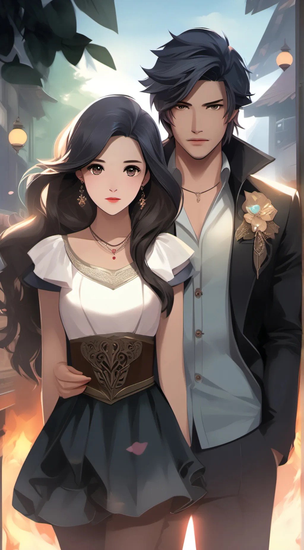 ai character: L:Lisa d: deandre background