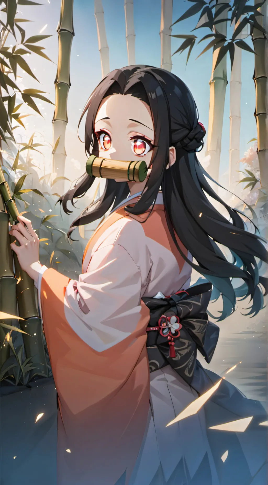 ai character: Nezuko background