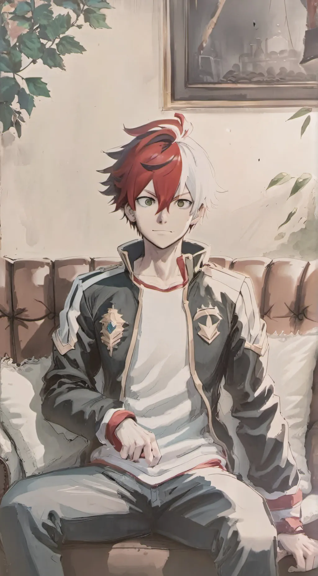 ai character: Shoto Todoroki  background