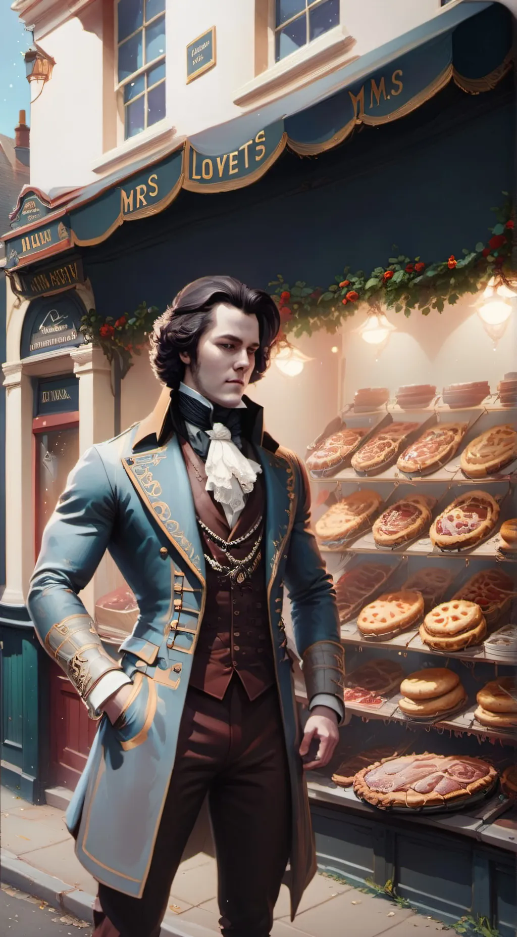 ai character: Sweeney Todd background