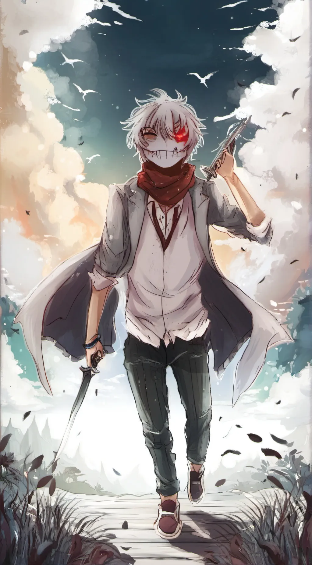 ai character: horror tale  background