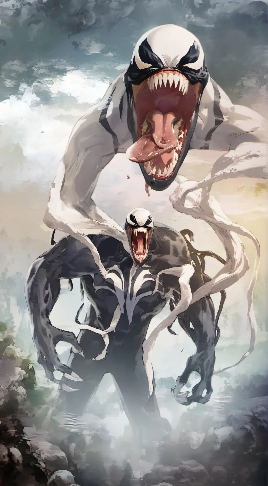 ai character: venom  background