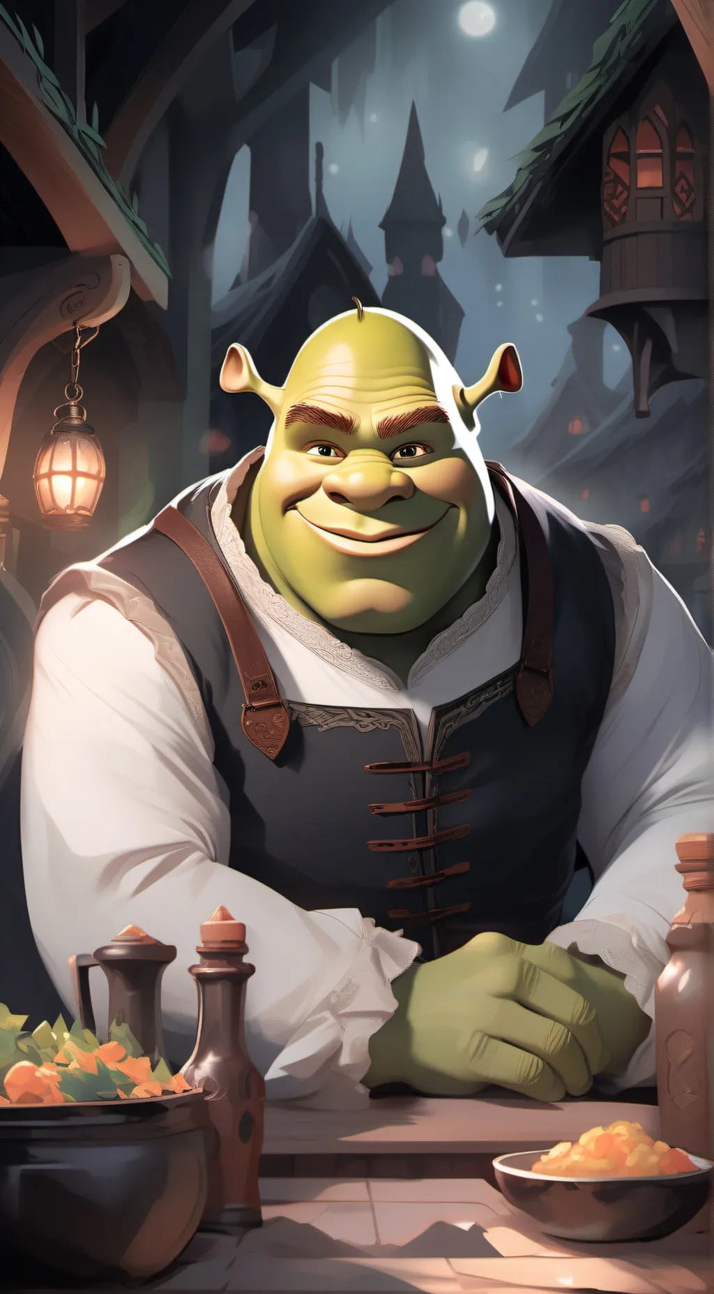 ai character: Shrek background