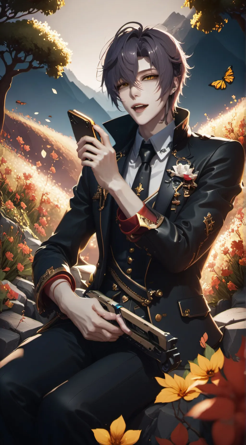 ai character: thehaocute  background