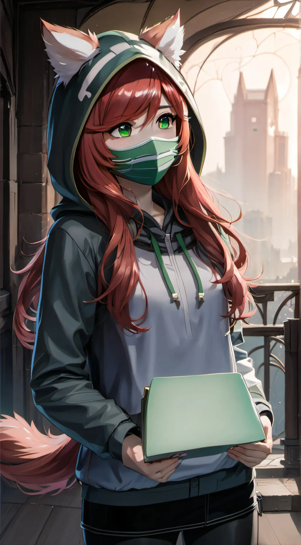 ai character: Neko!Iraq background