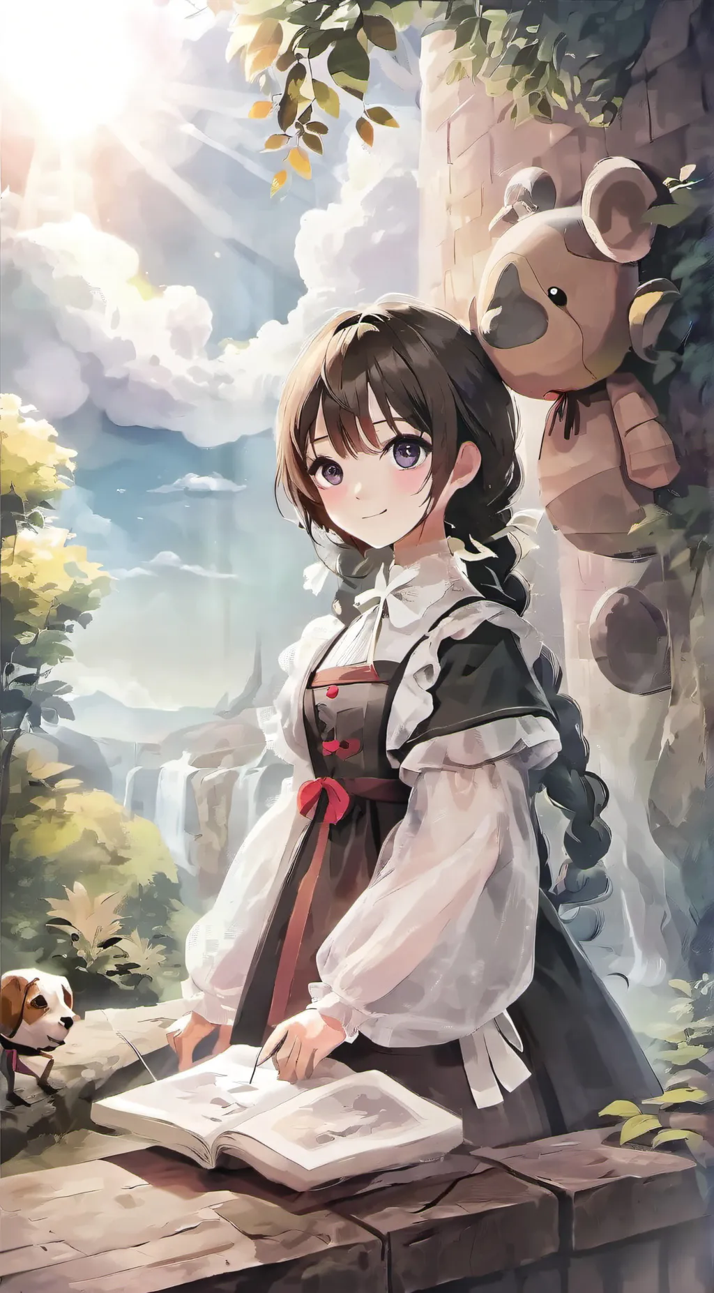 ai character: puppet background