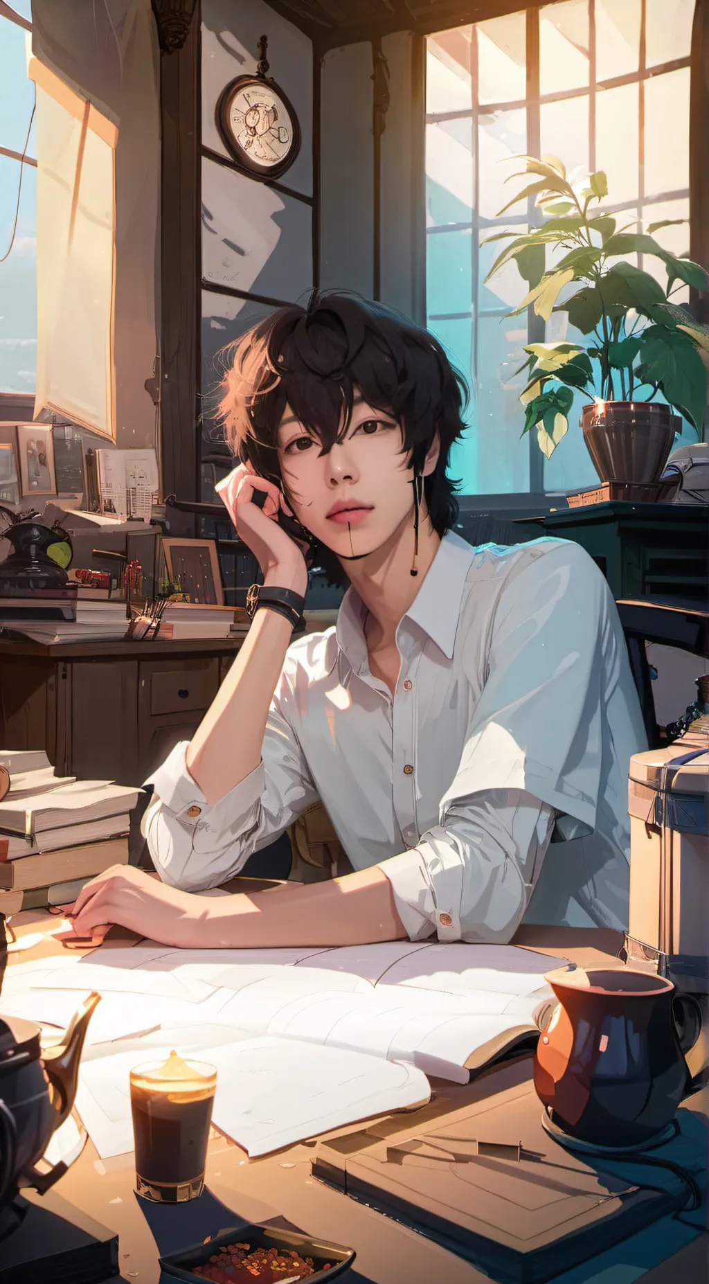 ai character: Asher  background