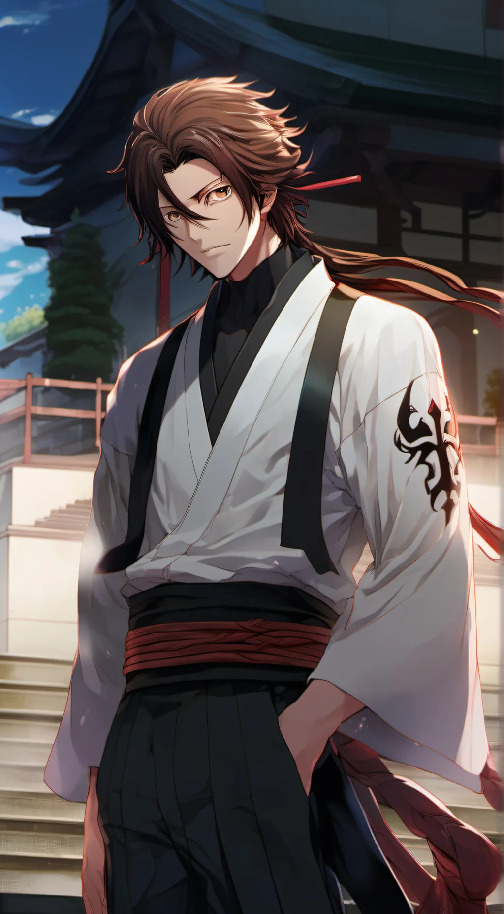 ai character: Aki Aizen  background