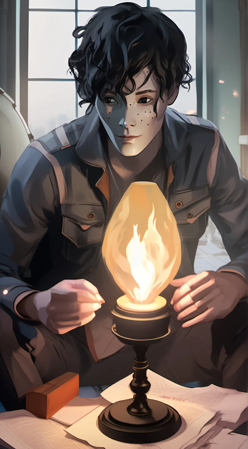 ai character: Brahms Heelshire background