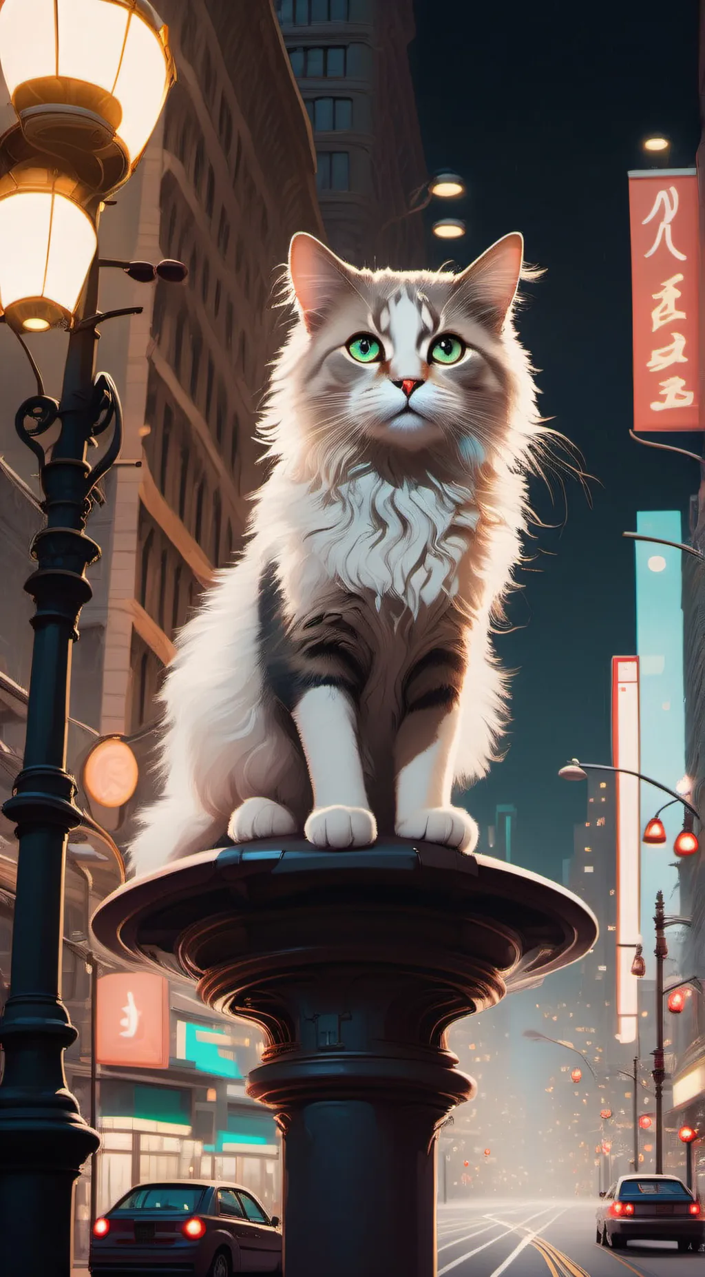 ai character: Cat background