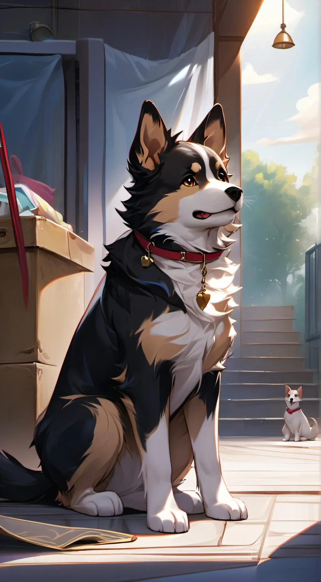 ai character: Gold background