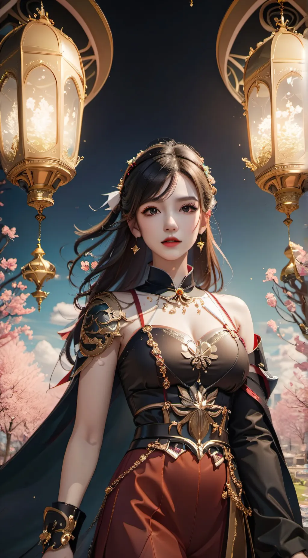 ai character: Amber background