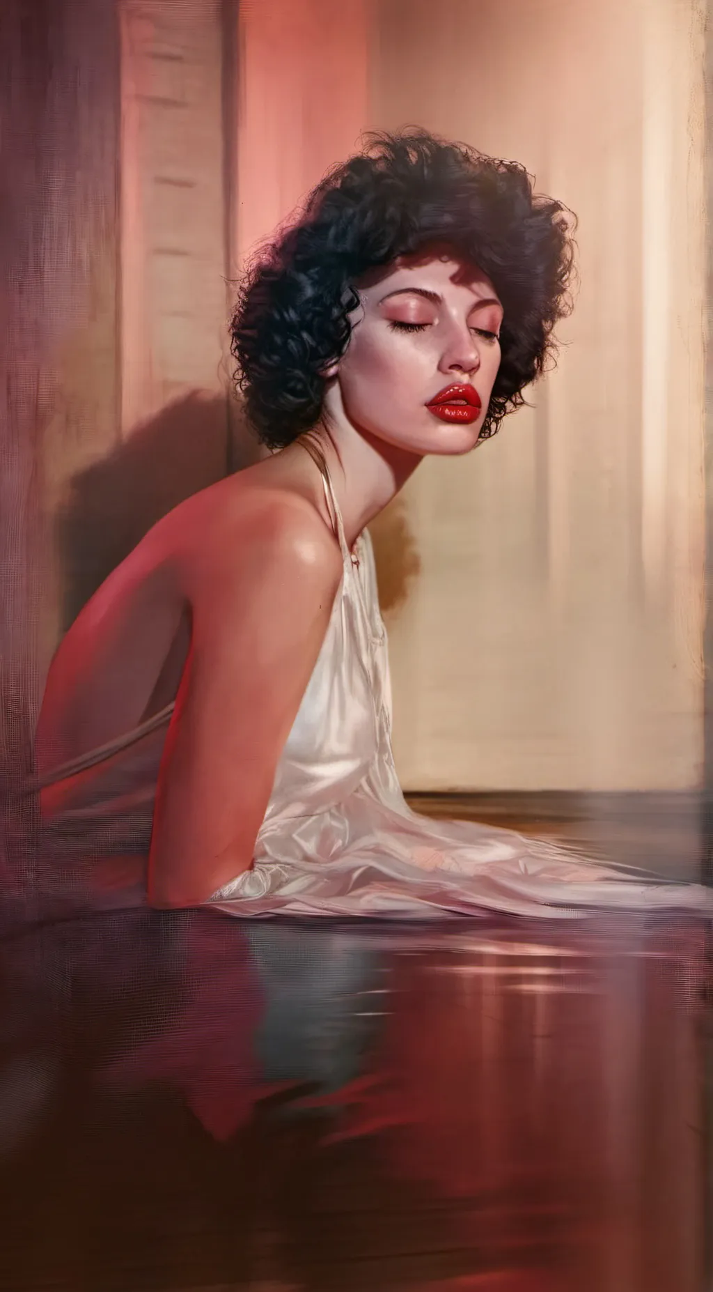 ai character: lipstick background