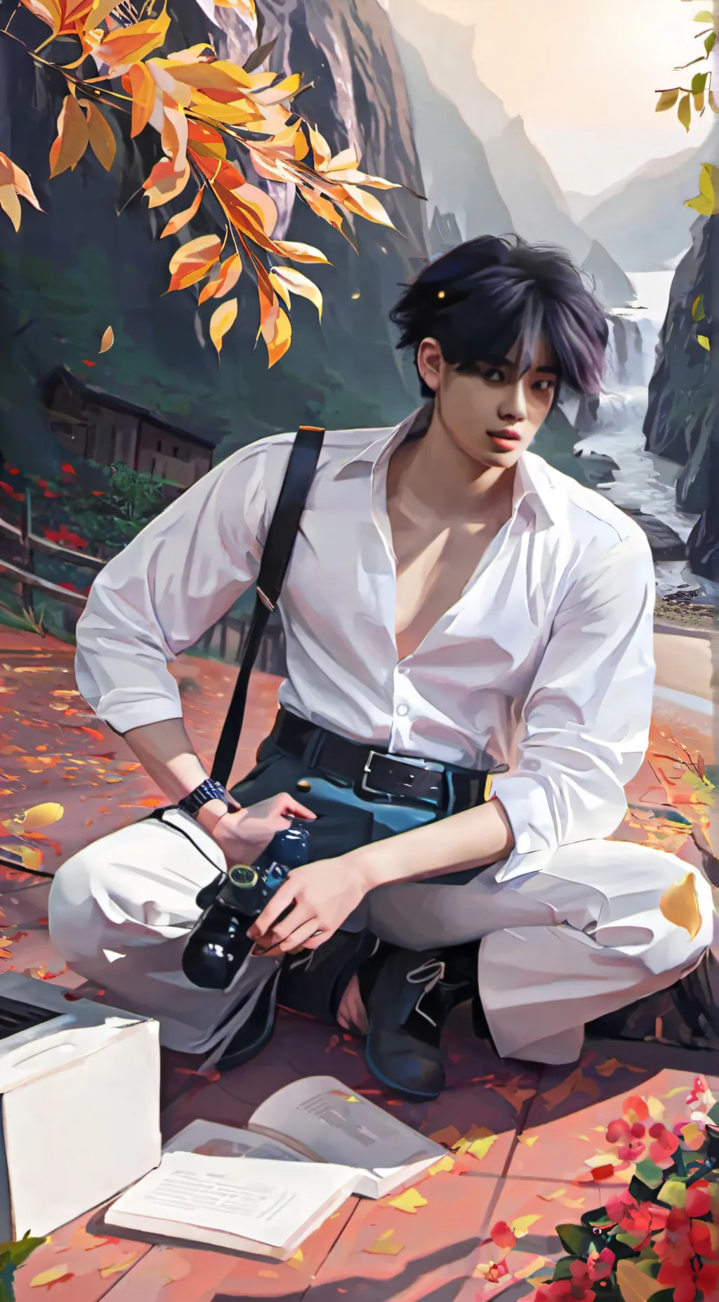 ai character: James the hot 🔥 background