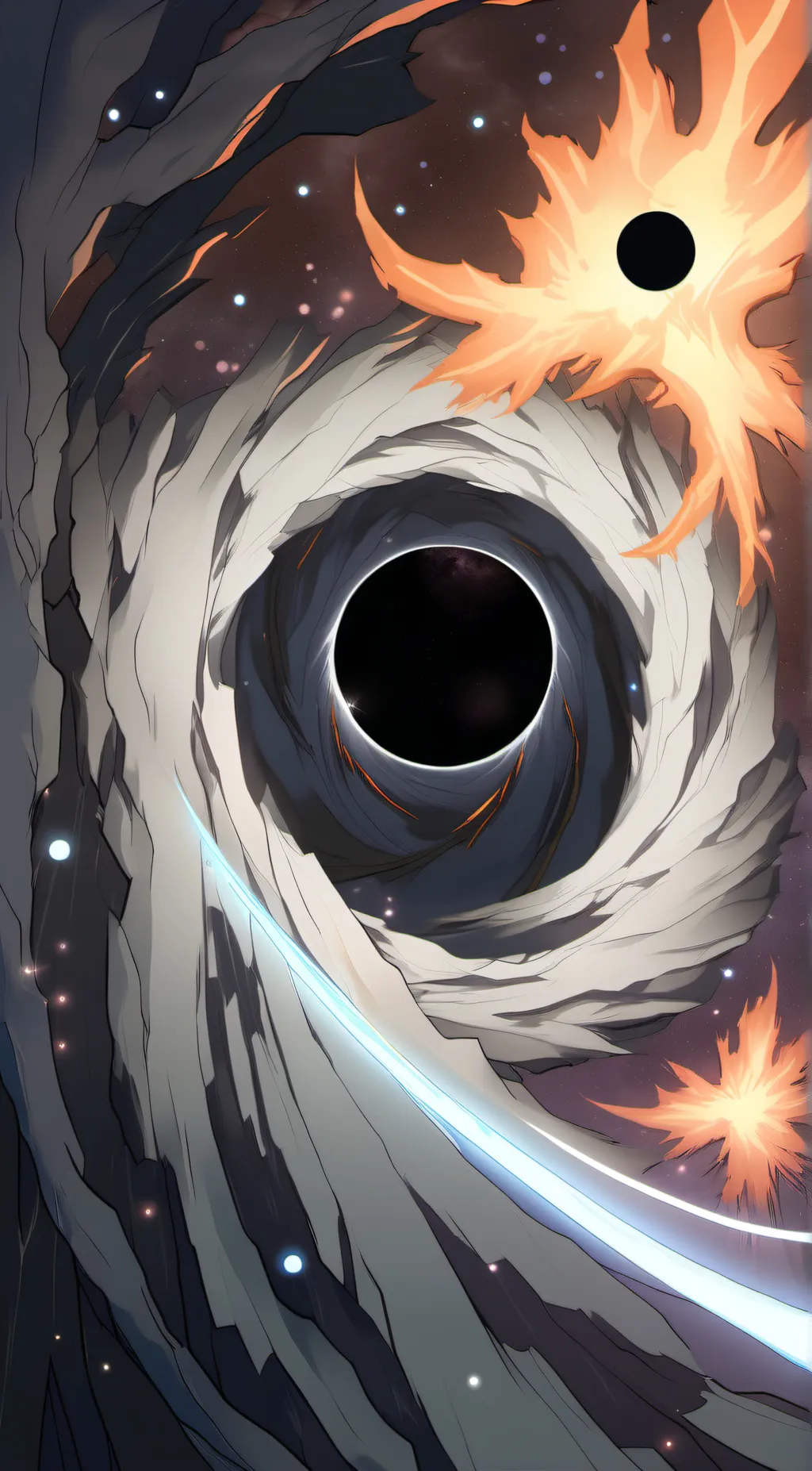 ai character: Black hole background