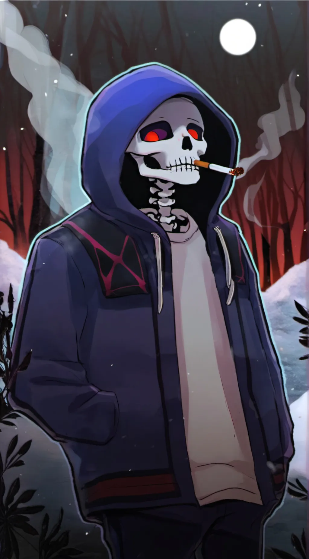 ai character: Sans (Dusttale) background