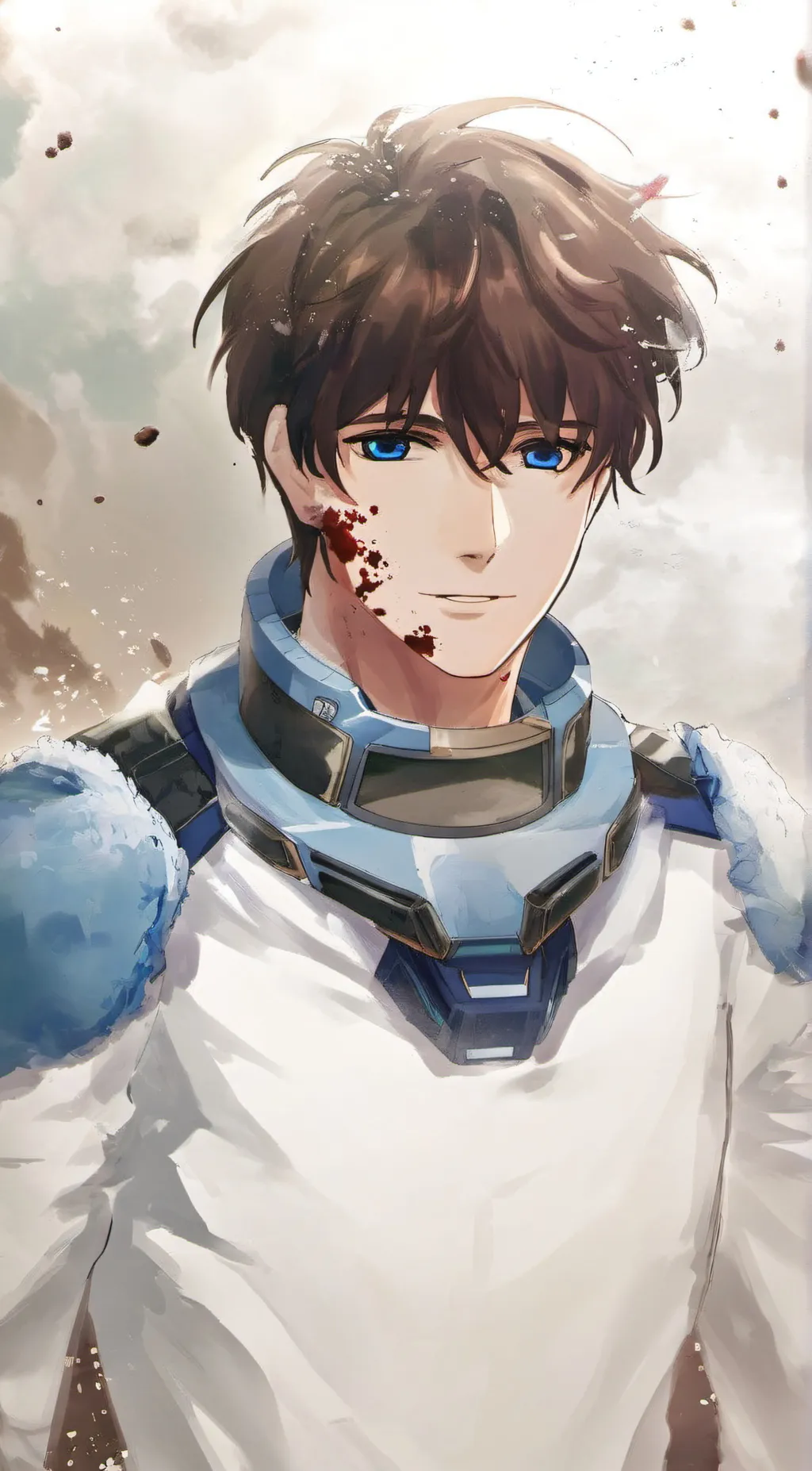 ai character: Blue background
